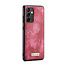 CaseMe - Telefoonhoesje geschikt voor Samsung Galaxy A54 5G - 2 in 1 Book Case en Back Cover - Rood