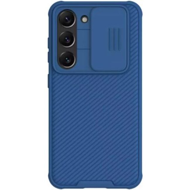 Telefoonhoesje geschikt voor Samsung Galaxy S23 - Nillkin CamShield Pro Case - Donker blauw