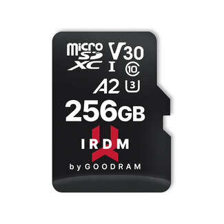 GoodRam Micro SD kaart 256 GB - Geheugenkaart - SDHC - V30 A2 - Class 10 - tot 170mb/s - incl. SD adapter