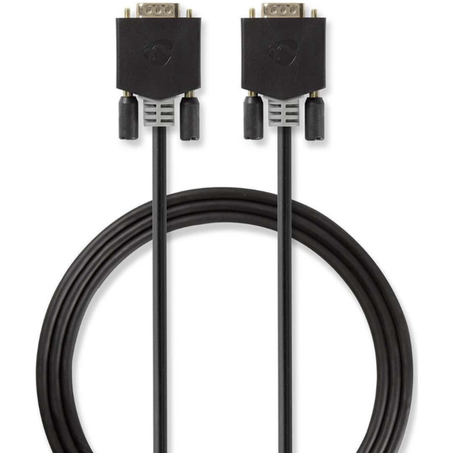 Nedis - VGA Kabel - VGA Monitor kabel - VGA naar VGA - 1.5 Meter - Gold Plated - Zwart