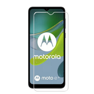 Case2go Screenprotector geschikt voor Motorola E13 Tempered Glass - Gehard Glas - Transparant