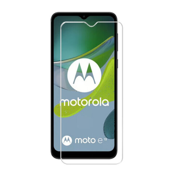 Screenprotector geschikt voor Motorola E13 Tempered Glass - Gehard Glas - Transparant