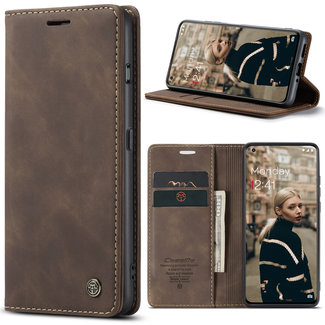 CaseMe CaseMe - Telefoonhoesje geschikt voor One Plus 11 - Wallet Book Case - Donker bruin