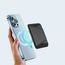 Dux Ducis - Pasjes Houder standaard geschikt voor iPhones en Apple magnetische Ring - Magnetische Kaarthouder Telefoon standaard- Donker Blauw