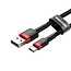 Baseus - USB naar USB-C kabel - Universele kabel geschikt voor toestellen met USB-C aansluiting - 3 Meter - Zwart / Rood