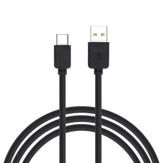 TopTel Universele USB naar USB-C kabel - Kabel geschikt voor toestellen met USB-C aansluiting - 2 Meter - Zwart