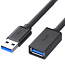 USB verlengkabel - USB naar USB 3.0 - 1 Meter - Zwart