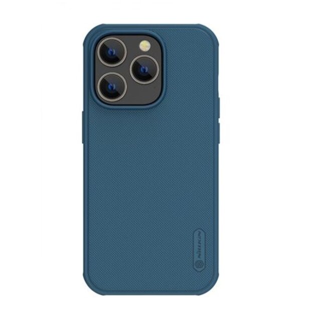 Nillkin - Telefoonhoesje geschikt voor iPhone 14 - Back Cover - Super Frosted Shield Pro - Blauw