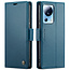 CaseMe - Telefoonhoesje geschikt voor Xiaomi 13 Lite - Retro Wallet Book Case - Met Magnetische Sluiting - Donker Blauw
