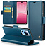 CaseMe - Telefoonhoesje geschikt voor Xiaomi 13 Lite - Retro Wallet Book Case - Met Magnetische Sluiting - Donker Blauw