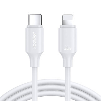 Joyroom JOYROOM - USB-C naar Lightning kabel - Universele snel lader geschikt voor toestellen met een Lightning aansluiting - 1 Meter - 20W - Wit