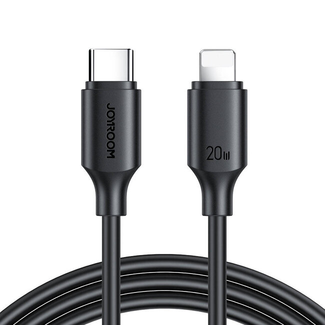 JOYROOM - USB-C naar Lightning kabel - Universele snel lader geschikt voor toestellen met een Lightning aansluiting - 2 Meter - 20W - Zwart