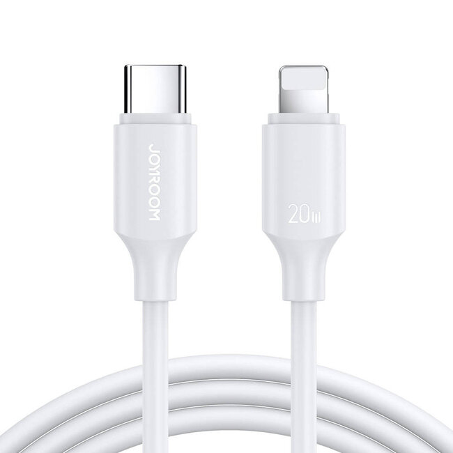 JOYROOM - USB-C naar Lightning kabel - Universele snel lader geschikt voor toestellen met een Lightning aansluiting - 2 Meter - 20W - Wit