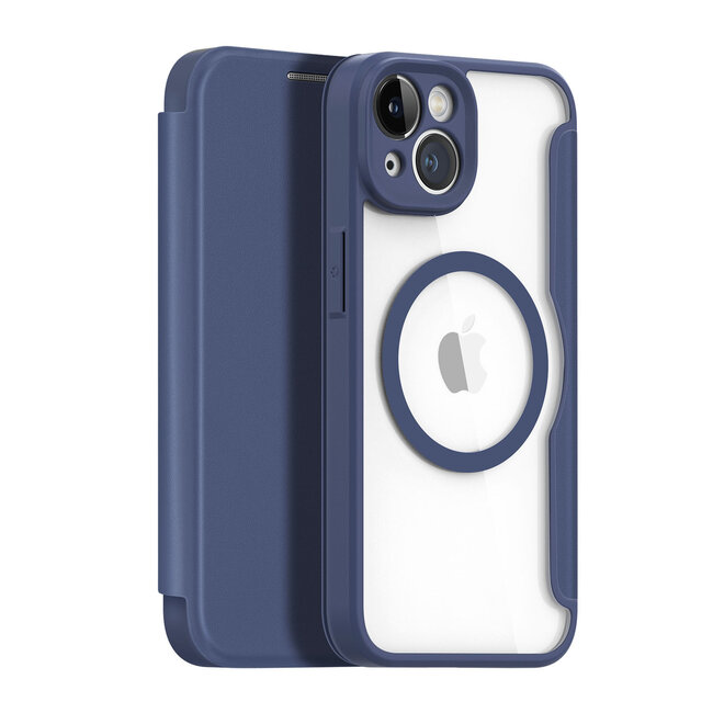 Dux Ducis - iPhone 14 Plus Hoesje - Geschikt voor Magsafe - Book Case - Blauw