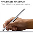 6 Stuks - Balpen en Touch Pen - 2 in 1 Stylus Pen voor smartphone en tablet - Metaal - Zilver