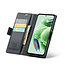 CaseMe - Telefoonhoesje geschikt voor Redmi Note 12 5G/Poco X5 - Retro Wallet Book Case - Met Magnetische Sluiting - Zwart