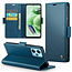 CaseMe - Telefoonhoesje geschikt voor Redmi Note 12 5G/Poco X5 - Retro Wallet Book Case - Met Magnetische Sluiting - Donker Blauw