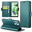 CaseMe - Telefoonhoesje geschikt voor Redmi Note 12 Pro 5G /Poco X5 Pro - Retro Wallet Book Case - Met Magnetische Sluiting - Groen