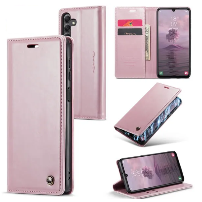 CaseMe - Telefoonhoesje geschikt voor Samsung Galaxy A24 4G - Wallet Book Case - Met Magnetische Sluiting - Roze