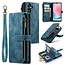 CaseMe - Telefoonhoesje geschikt voor Samsung Galaxy A24 4G - Wallet Book Case met ritssluiting - Magneetsluiting - Blauw