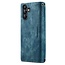 CaseMe - Telefoonhoesje geschikt voor Samsung Galaxy A24 4G - Wallet Book Case met ritssluiting - Magneetsluiting - Blauw