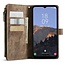 CaseMe - Telefoonhoesje geschikt voor Samsung Galaxy A24 4G - Wallet Book Case met ritssluiting - Magneetsluiting - Bruin