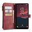 CaseMe - Telefoonhoesje geschikt voor Samsung Galaxy A24 4G - Wallet Book Case met ritssluiting - Magneetsluiting - Rood