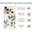 Hoozey - Hoesje voor Apple iPhone 13 Pro - Flower Print - Groen / Goud