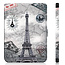 E-readerhoes geschikt voor Kobo Nia - Kunstleer - Eiffeltoren