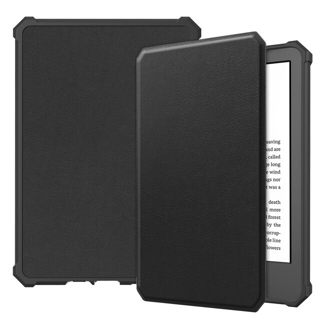 Case2go - Hoes geschikt voor Amazon Kindle 11 (2022) - TPU Book Case - Auto/Wake functie - Zwart