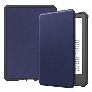 Cover2day Case2go - Hoes geschikt voor Amazon Kindle 11 (2022) - TPU Book Case - Auto/Wake functie - Donker Blauw