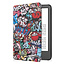 Case2go - E-reader Hoes geschikt voor Amazon Kindle 11 (2022) - Tri-fold Cover - Auto/Wake functie - Grafitti