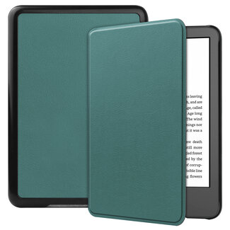 Cover2day Case2go - E-reader Hoes geschikt voor Amazon Kindle 11 (2022) - Tri-fold Cover - Auto/Wake functie - Donker Groen