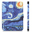 Case2go - Case for Kobo Nia - Slim Tri-Fold Book Case - Whiteh Auto Sleep Wake Function - Starry sky