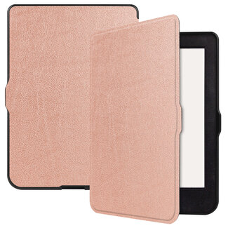 Cover2day Case2go - Case for Kobo Nia - Slim Tri-Fold Book Case -Whiteh Auto Sleep Wake Function - Rosé Gold