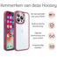 Hoozey - Hoesje voor Apple iPhone 14 Pro Max - Clear Case - Donker Rood