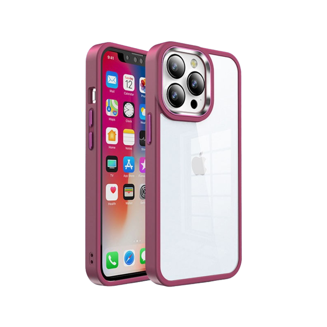 Hoozey - Hoesje voor Apple iPhone 13 - Clear Case - Donker Rood