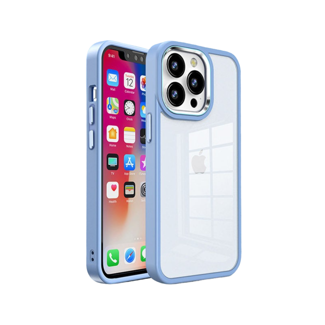 Hoozey - Hoesje voor Apple iPhone 13 Pro - Clear Case - Licht Blauw