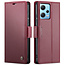 CaseMe - Telefoonhoesje geschikt voor Redmi Note 12 Pro 5G - Retro Wallet Book Case - Met Magnetische Sluiting - Rood