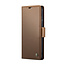 CaseMe - Telefoonhoesje geschikt voor Redmi Note 12 Pro 5G - Retro Wallet Book Case - Met Magnetische Sluiting - Bruin