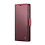 CaseMe - Telefoonhoesje geschikt voor Redmi Note 12 5G - Retro Wallet Book Case - Met Magnetische Sluiting - Rood