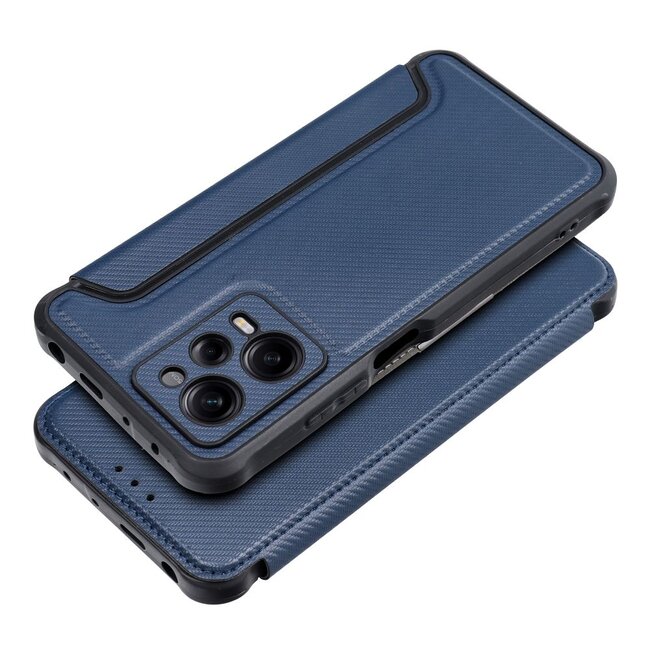 Case2go - Hoesje geschikt voor Xiaomi Redmi Note 12 Pro 5G - Schokbestendige Book Case - Donker Blauw