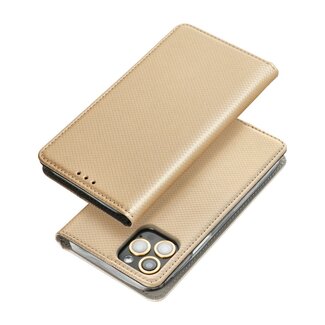 Case2go Case2go - Hoesje voor Motorola Moto G53 5G - Book Case - Goud