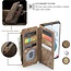 CaseMe - Telefoonhoesje geschikt voor Samsung Galaxy S21 FE- Wallet Book Case met ritssluiting - Magneetsluiting - Bruin