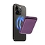 Case2go - Pasjes Houder geschikt voor iPhones en Apple magnetische Ring - Magnetische Kaarthouder - Donker Paars