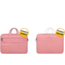 Laptoptas 14 inch - Spatwaterdichte Laptophoes &amp; Laptop Sleeve met handvat - Roze