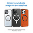 Case2go - Pasjes Houder geschikt voor iPhones en Apple magnetische Ring - Magnetische Kaarthouder - Rood