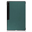 Case2go - Tablet hoes geschikt voor Samsung Galaxy Tab S9 Ultra (2023) - Tri-Fold Book Case - Met Pencil Houder - Donker Groen