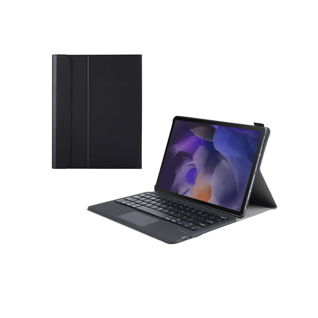 Cover2day - Tablet hoes geschikt voor Samsung Galaxy Tab A8 (2021) - 10.5 inch - met Draadloos Bluetooth Toetsenbord, Touchpad en Stylus pen houder - Zwart