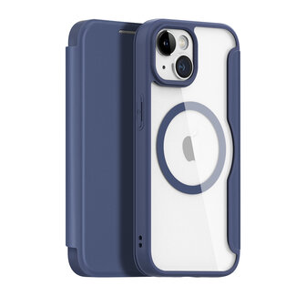 Dux Ducis Dux Ducis - iPhone 15 Hoesje - Geschikt voor Magsafe - Book Case - Blauw